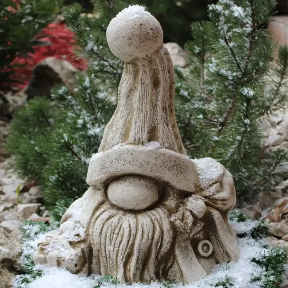   Manó kerti kődísztárgy - verzió: TÉL